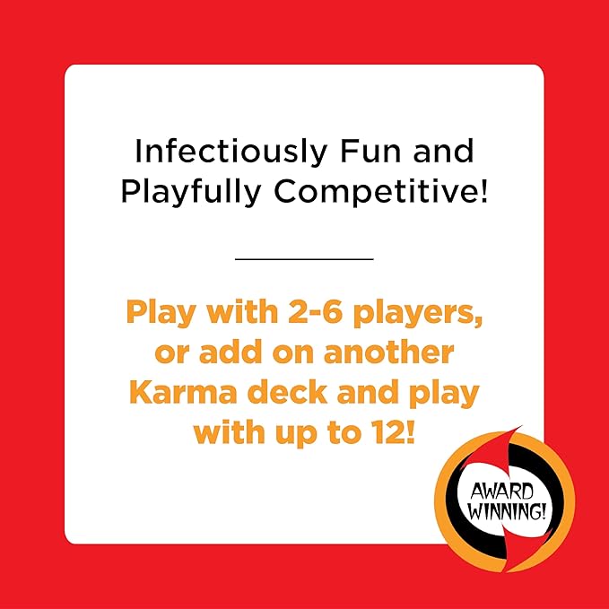 KARMA Card Games for Kids – Kids, Family Games Night, Multi-Player, Screen Free, Travel Games, Playing Cards, What Goes Around, Comes Around, Ages 8+-BubblyBeeBaby