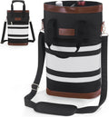 2-Bottle Insulated Wine Carrier Tote - Leakproof Padded 900D Oxford Cooler Bag for Travel, Picnics, Beach & Parties