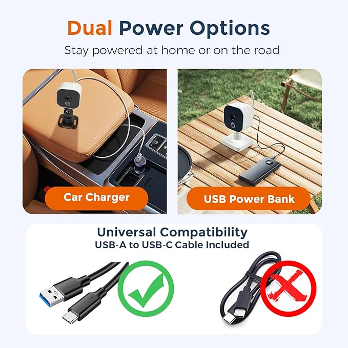 Wireless Baby Car Camera Monitor 5" HD 1080P IPS, 360° Rotating Camera with Auto/Manual Night Vision, 1000ft Range, Anti-Glare Display & USB Charging for Backseat, Home, Travel，Camping-BubblyBeeBaby