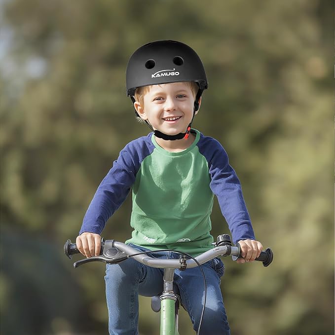KAMUGO Kids Bike Helmet,Toddler Helmet Adjustable Kids Bicycle Helmet Girls Or Boys Ages 2-8/8-14 Years Old Multi-Sports for Cycling Skateboard Scooter-BubblyBeeBaby