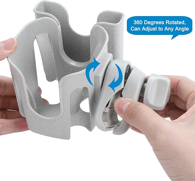 Accmor Stroller Cup Holder with Phone Holder, Bike Cup Holder, Universal Cup Holder for Uppababy Nuna Doona Strollers, 2-in-1 Cup Phone Holder for Stroller, Bike, Wheelchair, Walker, Scooter-BubblyBeeBaby