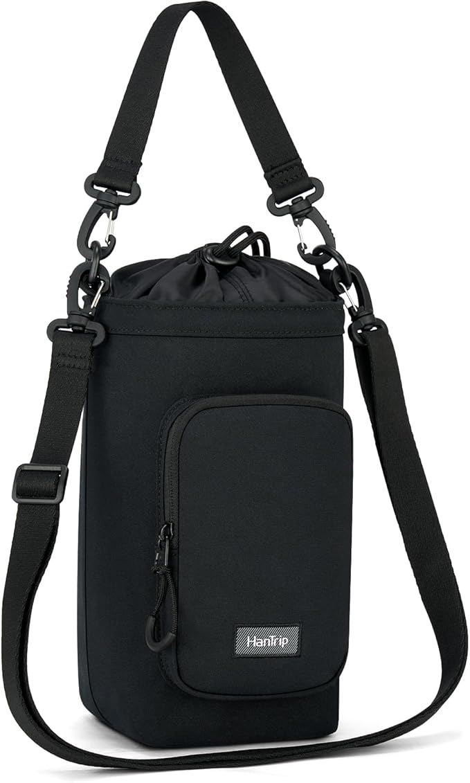 Insulated Water Bottle Carrier Bag with Strap Phone Pocket for 25/32/40/64 oz Tumbler Cup, Water Bottle Holder-BubblyBeeBaby
