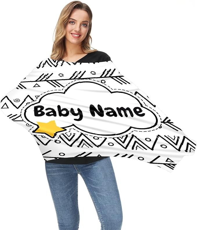 Baby Car Seat Stroller Cover Nursing Cover New Mom Breastfeeding Scarf Soft Stretchy Infant Carrier Cover Car Canopy Coverage-BubblyBeeBaby