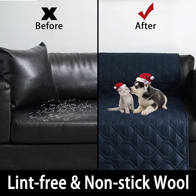 100% Waterproof Dog Bed Cover 52x82 inch Reversible Changing Pad Reusable Camping Mat for Kids/Pet/Dog/Cat Washable Geometric Embroidery Blanket Patchwork Navy+Burgundy-BubblyBeeBaby