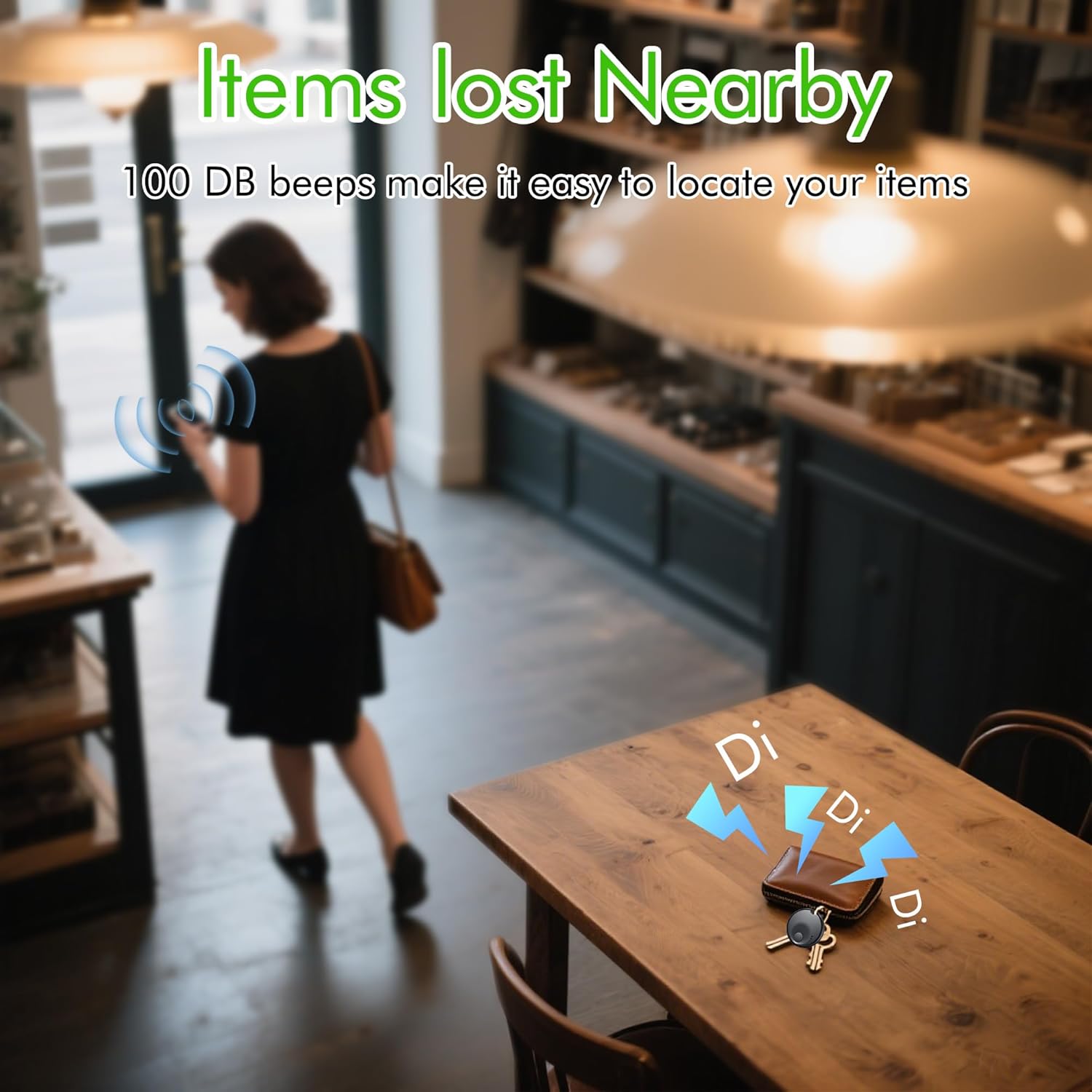 Tracker Tag-4 Pack - Smart Bluetooth Tracker, Works with Apple Find My APP (iOS Only, Not for Android), Smart Tag Keys Finder and Item Locator for Keys, Bags, Luggage, Pets and Wallet