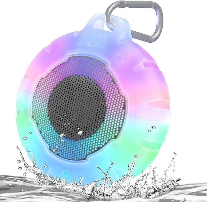 HEYSONG Waterproof Shower Bluetooth Speaker, Durable & Portable with Clear Sound, Ideal for Shower, Pool, Beach & Kayaking – Great Gift for All Ages-BubblyBeeBaby
