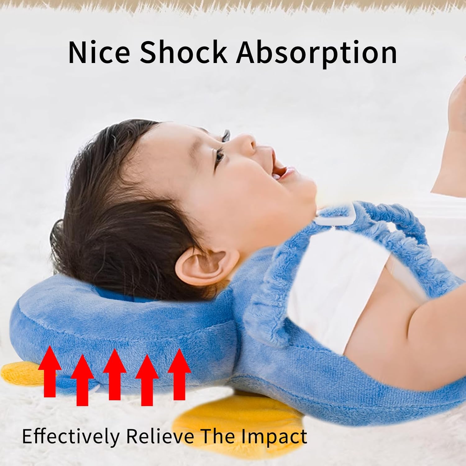 Baby Head Protector Backpack, Toddler Toddler Head Protector, Toddler Head Protector Padded Backpack Elasticated Carrier Wear (Dragon)