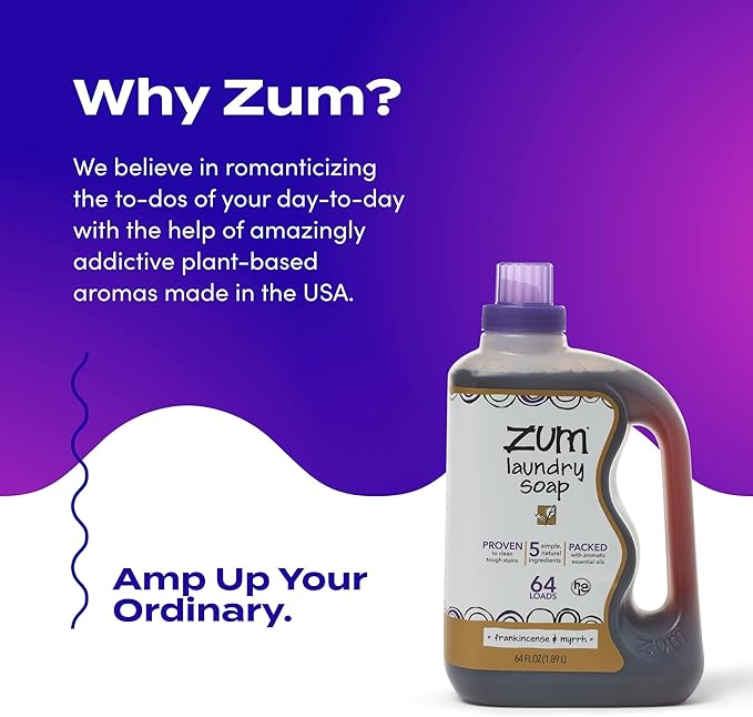 Indigo Wild Zum Clean Laundry Soap - Plant-Based Liquid Laundry Soap - Contains Baking Soda, Essential Oils & Saponified Coconut Oil - Sweet Orange Scent - 64 fl oz-BubblyBeeBaby