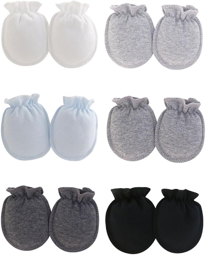 Cute Baby Mittens Newborn, No Scratch Baby Boy Mittens, Baby Girl Hat Gloves for Toddlers, Infant, Newborn-BubblyBeeBaby