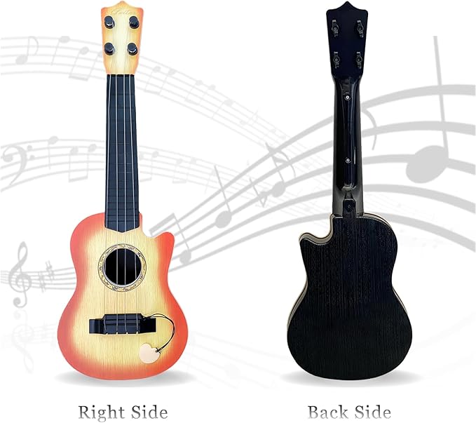 17inch Mini Guitar Toy, 4 Strings Guitar for Kids Musical Instrument Toys for Toddler Kids/Boys/Girls/Beginner.-BubblyBeeBaby
