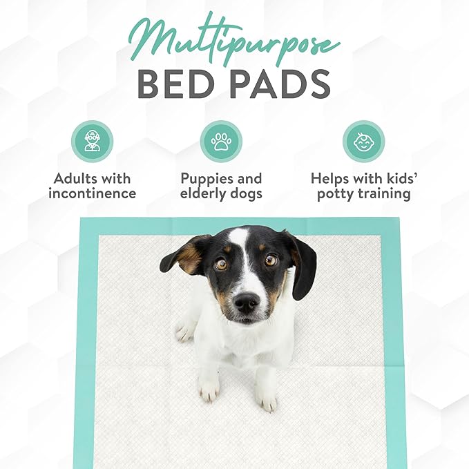 Inspire Extra Large Super Absorbent Disposable Bed Pads for Incontinence Ultra Thick and Absorbent Bed Pads Disposable Adult | Puppy Pads | Pee Pads for Adults (36" X 36" Pack of 50 W/ Adhesive)-BubblyBeeBaby