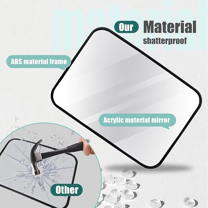 Baby Car Mirror, Universal Fit, Headrest Mount, Shatterproof, Stable, Easy Install, Compatible with Most Cars & SUVs-BubblyBeeBaby