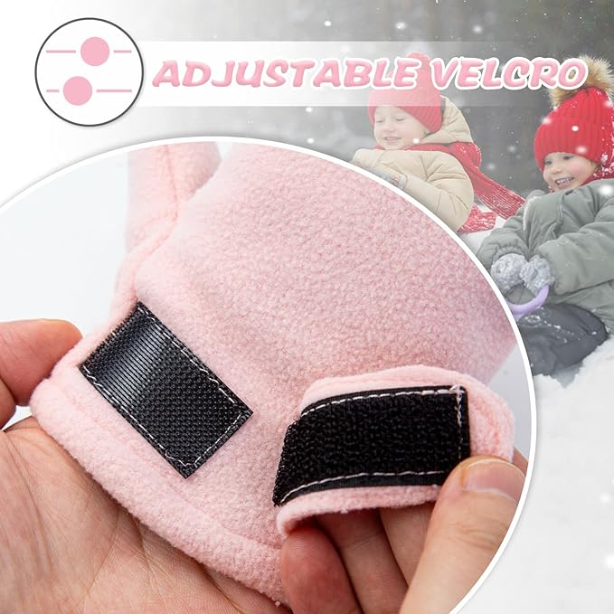BAVST Baby Toddler Winter Mittens Girls Warm Fleece Lined Gloves Kids Sherpa Lined Mittens for Boys-BubblyBeeBaby