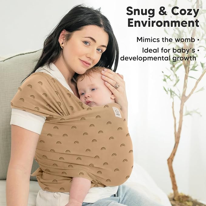 KeaBabies Baby Wrap Carrier - All in 1 Original Baby Carrier Newborn to Toddler Sling, Easy to Wear, Hands Free Bonding, Lightweight, Breathable Infant Wraps (Rainbow)-BubblyBeeBaby