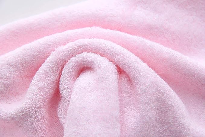 HIPHOP PANDA Baby Washcloths, Rayon Made from Bamboo - 2 Layer Ultra Soft Absorbent Newborn Bath Face Towel - Reusable Baby Wipes for Delicate Skin - Pink, 30 Pack-BubblyBeeBaby