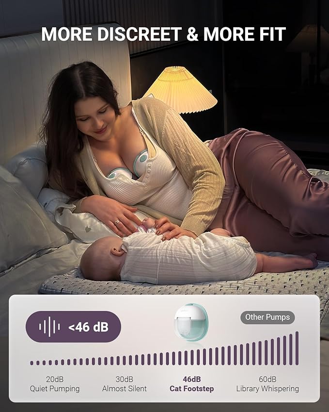 Heated Breast Pump Hands Free, Industry-Leading Heating Tech, Innovative Magnetic Charging Base, App Discreet Control, 20pcs Breastmilk Storage Bags Included, Hospital-Grade Suction, 2 Pack-BubblyBeeBaby