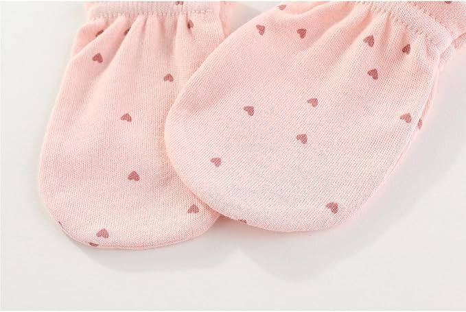 5 Pairs Baby Not Scratch Mittens 0-6 Months New Born Boy Girl Gloves Cute Infant Accessories-BubblyBeeBaby