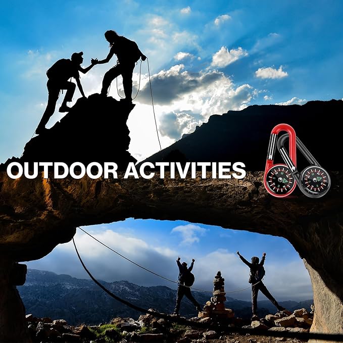 12 Pcs Mini Compass Keychain for Kids Bulk, Small Pocket Magnetic Compass Survival Hiking for Outdoor Survival Camping Party Backpacking Accessory-BubblyBeeBaby