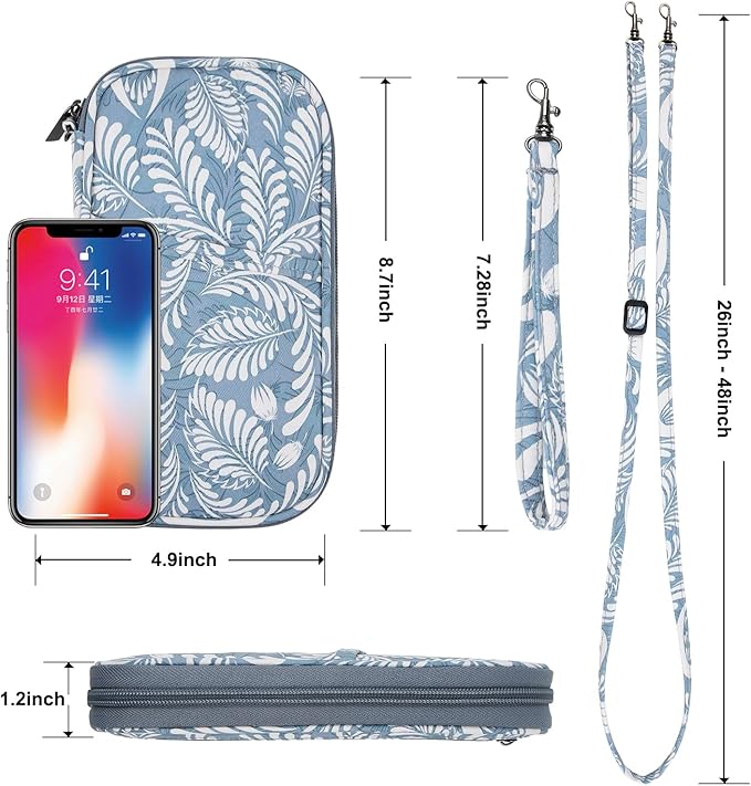 jiemei RFID Family Passport Wallet Holder Waterproof, Travel Document Organizer Credit Card Clutch Bag for Men Women (RFID Leaf)-BubblyBeeBaby