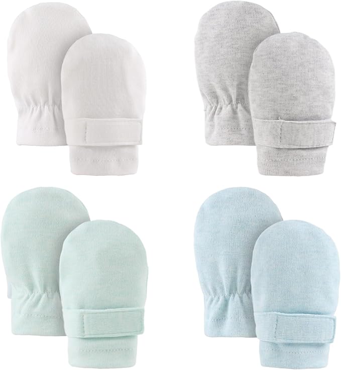 Newborn Baby Mittens Infant No Scratch Gloves Cotton Mitts for Baby Girls Boys-BubblyBeeBaby