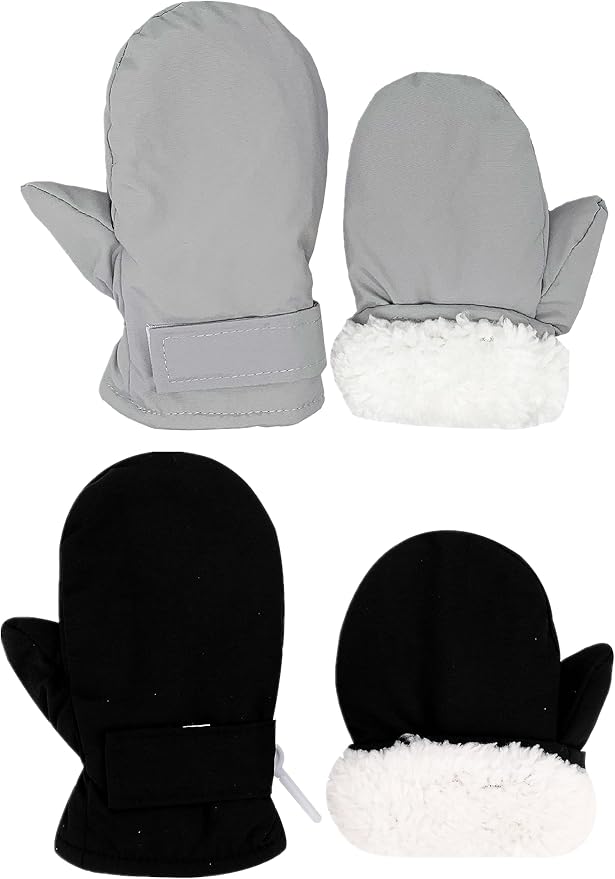 Toddler Gloves Kids Mittens Winter Warm Lined Fleece Gloves Waterproof Snow Baby Mitten for Boys Girls-BubblyBeeBaby