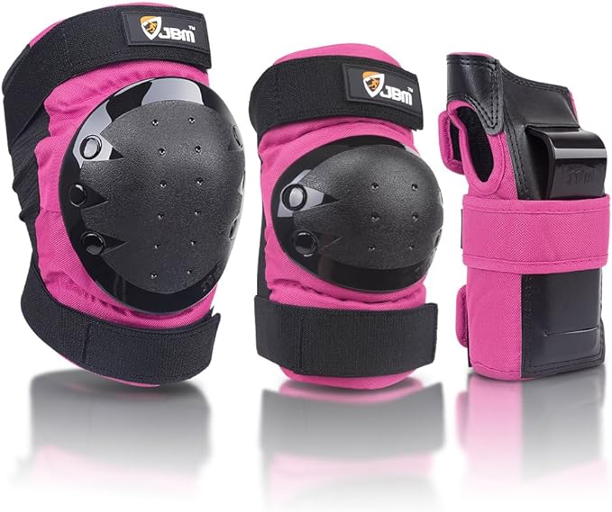 JBM Adult & Kids Knee Pads Elbow Pads and Wrist Guards for Inline Skating, Roller Skating, Skateboarding, Scootering-BubblyBeeBaby
