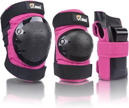 JBM Adult & Kids Knee Pads Elbow Pads and Wrist Guards for Inline Skating, Roller Skating, Skateboarding, Scootering-BubblyBeeBaby
