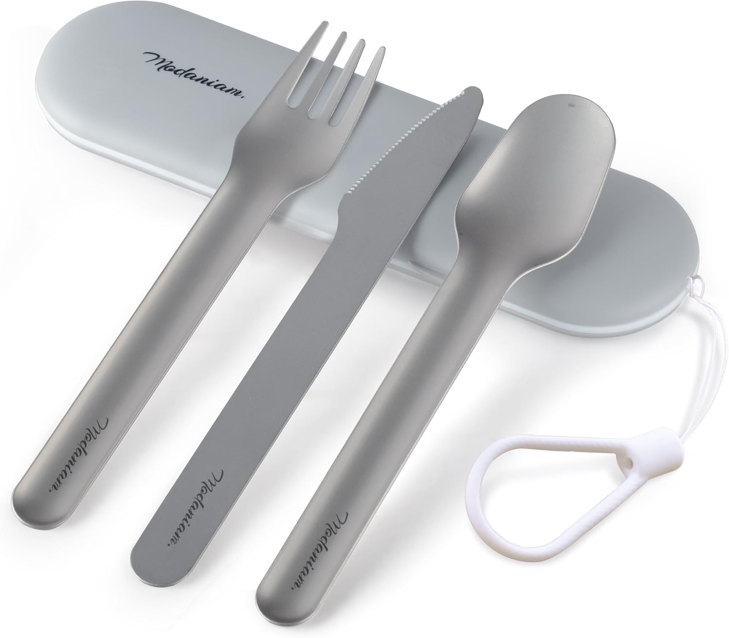 Felix - Compact Portable stainless steel Cutlery set with case | Pocket Utensil set | Travel Utensils with case | Camping| Utensils set for Lunch box| Utility cutlery set | Portable Silverware