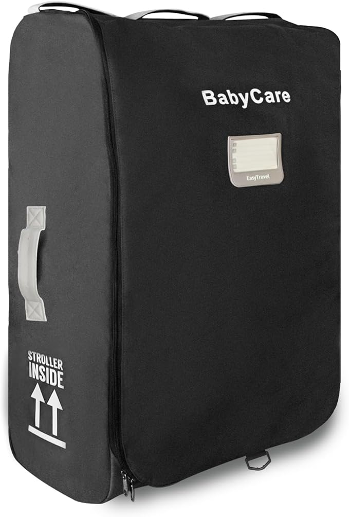 Stroller Travel Bag Compatible with UPPAbaby Vista, Vista V2, Cruz V2,Uppa-baby Bag With Wheels,Dual Handles,Luggage Tag for Airplane Flight Travel-BubblyBeeBaby