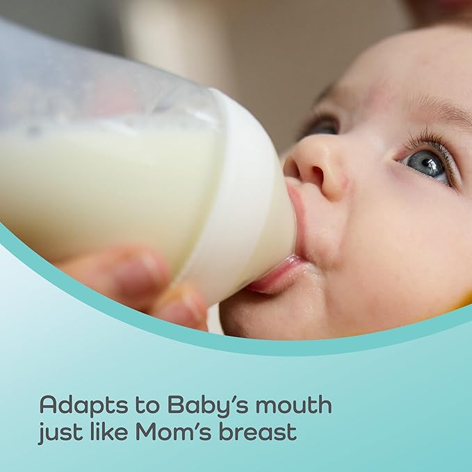 NUK Perfect Match 2-in-1 Natural and Anti-Colic Bottle with Slow Flow, Wide, Adaptable Nipple, 5oz., 2 Pack-BubblyBeeBaby