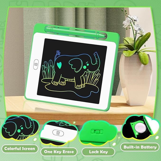 16 Pack LCD Writing Tablet for Kids, 6.5 Inch Colorful Doodle Board Drawing Tablet, Erasable Reusable Electronic Drawing Pads, Educational Learning Toys Birthday Gifts for Girls Boys Age 3 4 5 6 7 8-BubblyBeeBaby