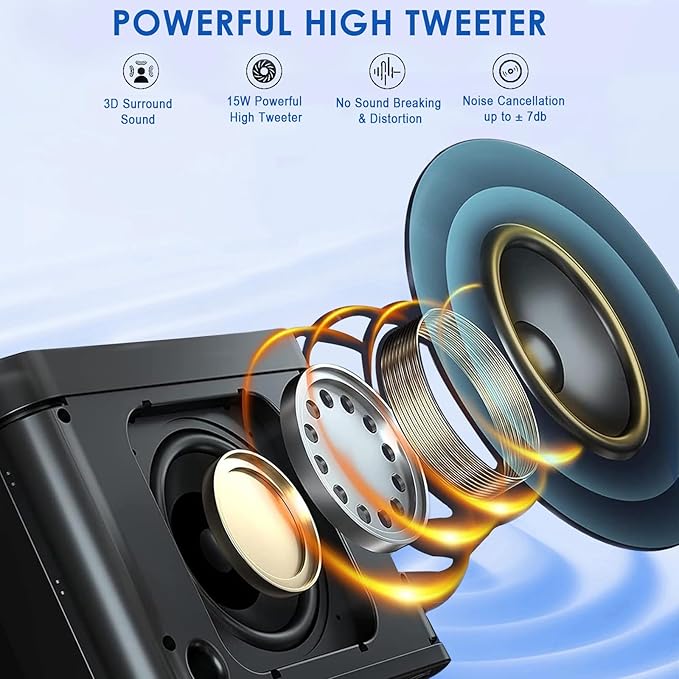 Karaoke Machine for Kids Adults - Portable Bluetooth Speaker with 2 Wireless Microphones, Singing Machine for Home Party, Birthday Gifts for Girls Boys Ages 4, 5, 6, 7, 8, 9, 10, 11, 12+ Years Old-BubblyBeeBaby