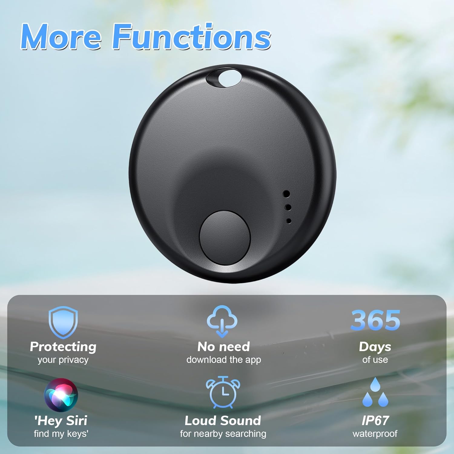 Tracker Tag-4 Pack - Smart Bluetooth Tracker, Works with Apple Find My APP (iOS Only, Not for Android), Smart Tag Keys Finder and Item Locator for Keys, Bags, Luggage, Pets and Wallet