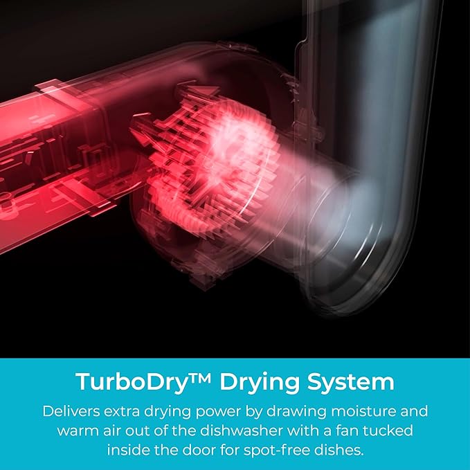 Kenmore 18" Built-in Stainless Steel Tub Dishwasher EasyFlex 3rd, SmartWash, UltraWash Plus, TurboDry, MoreSpace Adjustable Rack, Energy Star Certified, White-BubblyBeeBaby