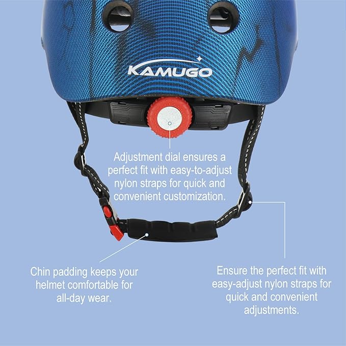 KAMUGO Kids Bike Helmet Set, Toddler Helmet for Ages 2-8 Boys Girls with Sports Protective Gear Set Knee Elbow Wrist Pads for Skateboard Cycling Scooter Rollerblading-BubblyBeeBaby