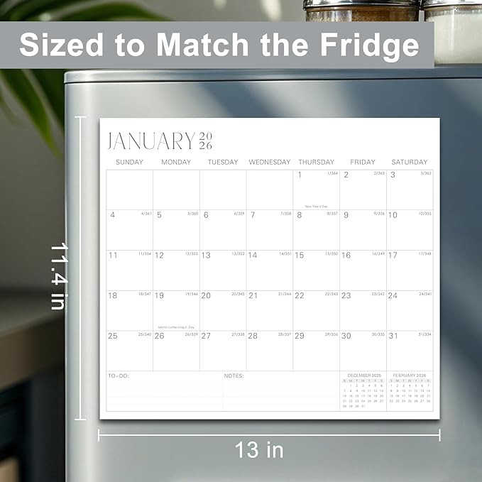 2025-2027 Magnetic Fridge Calendar 21 Monthly Magnetic Calendar for Refrigerator Planner Runs from October 2025 Until June 2027 Easy Organizing Markers Tearable (Simplicity)-BubblyBeeBaby
