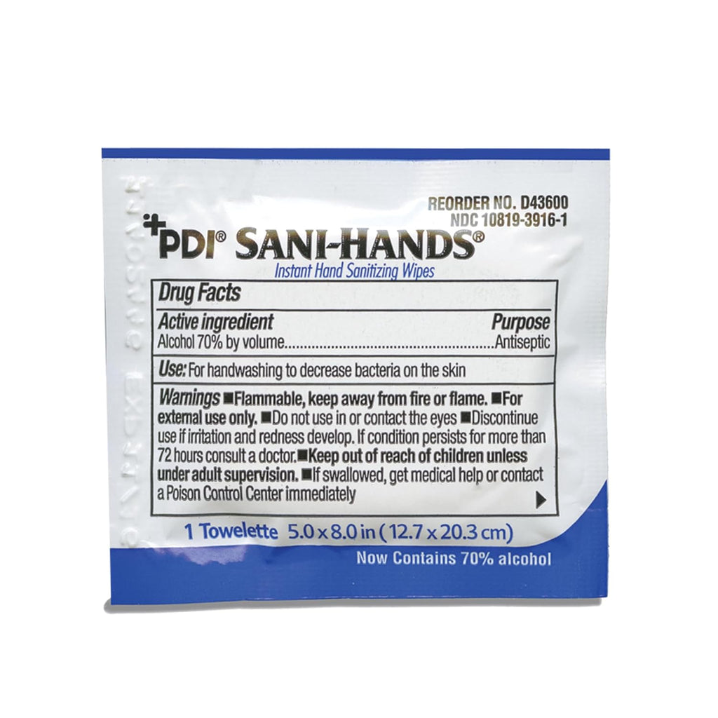 Sani-Hands Hand Sanitizer Wipes 100 Packets Per Box