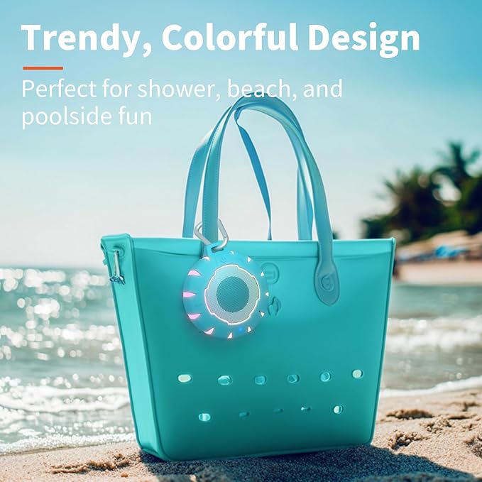 HEYSONG Waterproof Shower Bluetooth Speaker, Durable & Portable with Clear Sound, Ideal for Shower, Pool, Beach & Kayaking – Great Gift for Girls, Women & Men-BubblyBeeBaby