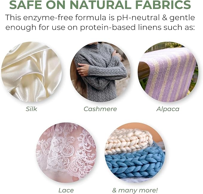 Heritage Park Silk & Wool Spring Magnolia Floral Scent, pH-Neutral Laundry Detergent - Enzymes-Free, Ultra Concentrated (4 fl oz Trial Size)-BubblyBeeBaby