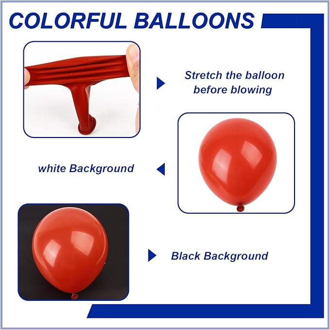 140pcs Ruby Red Round Balloons Different Sizes 18 12 10 5 Inch Latex Balloons for Arch Decoration Party Balloon Kit for Graduation Birthday Party Wedding Balloon Baby Shower Decoration-BubblyBeeBaby