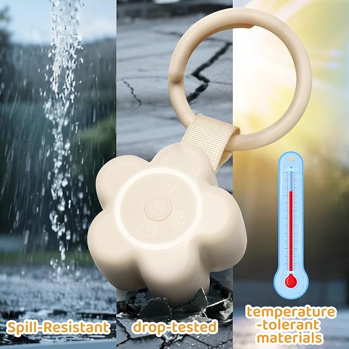 2025 Mom's Choice Awards | Portable White Noise Sound Machine Baby | 25 Soothing Sounds | Rechargeable Travel Sound Machine Baby with Night Light | Newborn Essentials | Nursery, Home, Sleep Aid-BubblyBeeBaby