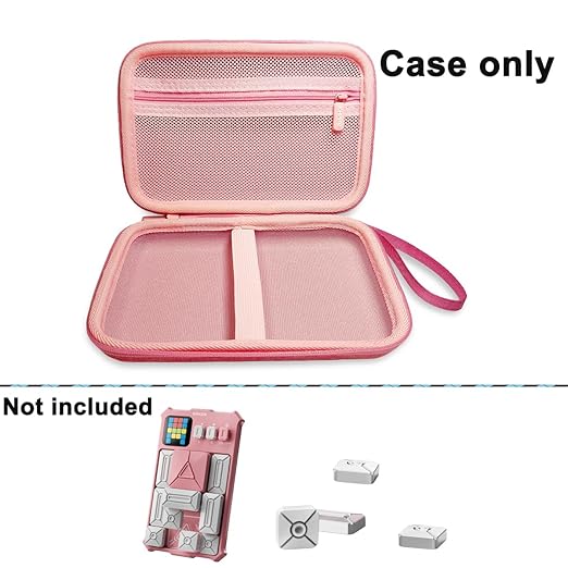 JCHPINE Hard Carrying Case for GiiKER Super Slide Brain Games, Protective Storage Holder for GiiKER Brain Teaser Puzzles Interactive Handheld Game Console Accessories (Case Only) (Pink)-BubblyBeeBaby