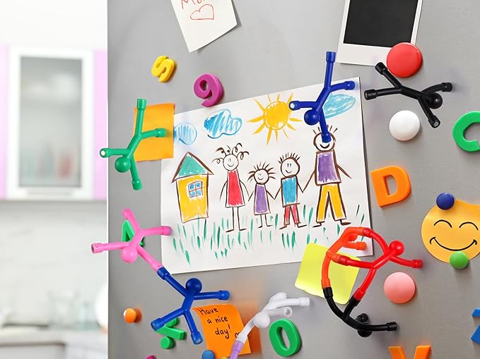 10 Pcs Colorful Magnetic Toys-Men, Kids Travel Toys, Office, Whiteboard Decoration-BubblyBeeBaby