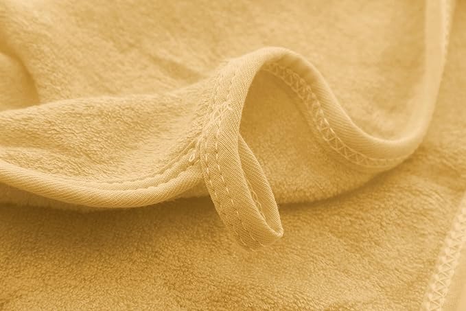 HIPHOP PANDA Baby Washcloths, Rayon Made from Bamboo - 2 Layer Ultra Soft Absorbent Newborn Bath Face Towel - Reusable Baby Wipes for Delicate Skin - Honey, 30 Pack-BubblyBeeBaby