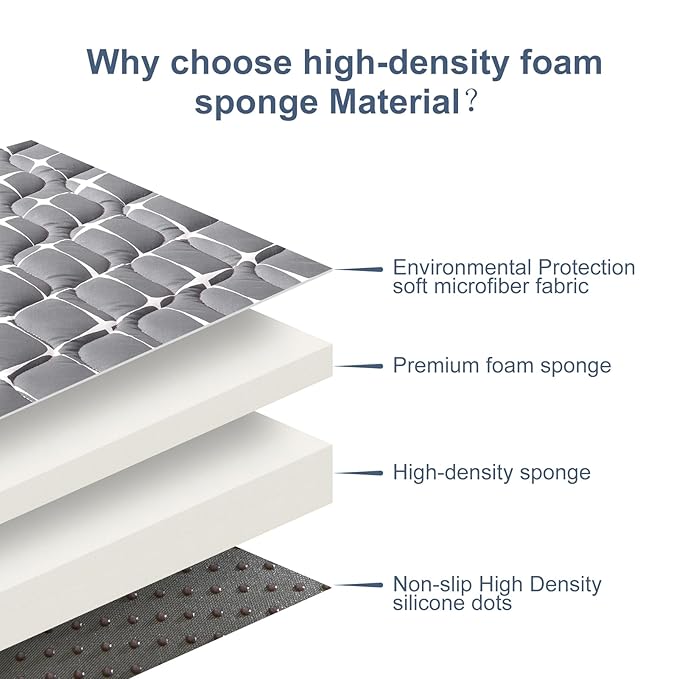 High-Density Foam Baby Play Mat, 59x59 Inches Thicken One-Piece Comfortable and Soft Playmat, Non Slip Machine Washable Floor Mat for Infants, Tapete para Bebes,Toddlers-BubblyBeeBaby