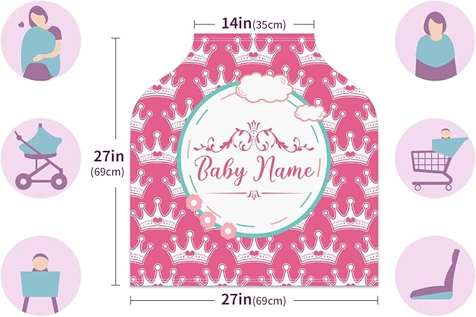 Baby Car Seat Stroller Cover Nursing Cover New Mom Breastfeeding Scarf Soft Stretchy Infant Carrier Cover Car Canopy Coverage-BubblyBeeBaby