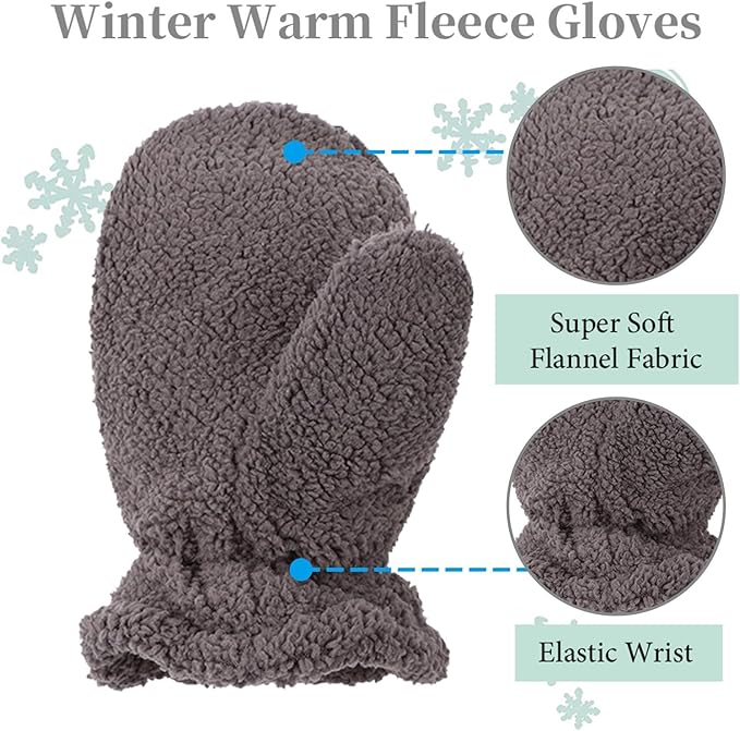 Zsedrut Baby Boys Winter Glove Warm Toddler Infant Girls Mittens Fleece Lined Gloves 1-7 Years-BubblyBeeBaby
