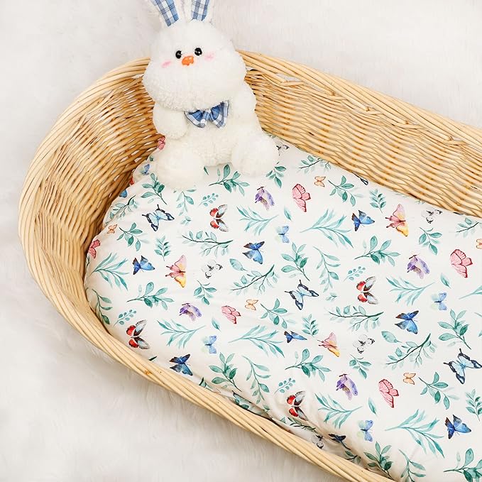 Hooyax Baby Lounger Cover for Boys and Girls, Newborn Lounger Slipcover Removable Infant Floor Seat Baby Nest Cover, Baby Padded Lounger Cover, Butterfly-BubblyBeeBaby