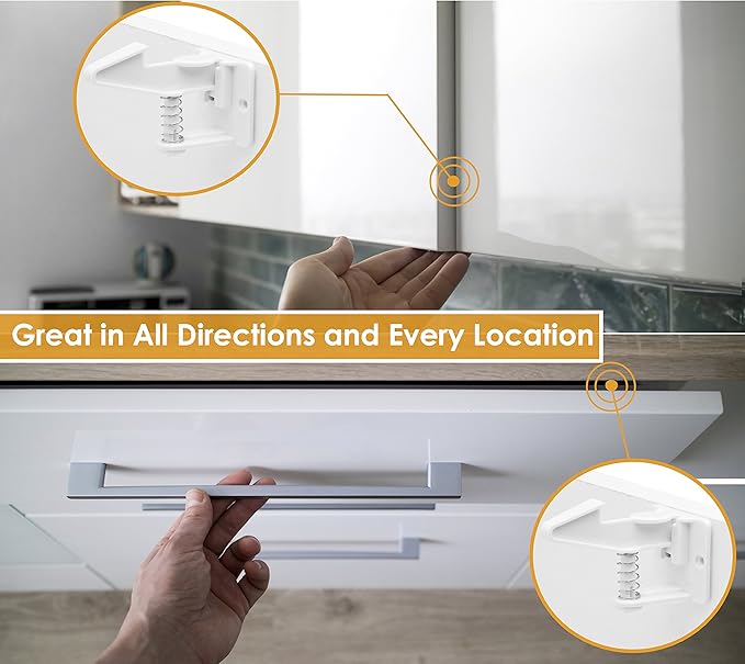 12 Pack Cabinet Locks Child Safety | Baby Safety Cabinet Locks NO Drilling 3M Adhesive Baby Proof Drawer Lock Child proofing cabinets latches for Kids Latch for Drawers & Door Child Safety Locks-BubblyBeeBaby