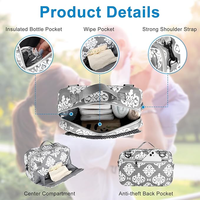 Accmor Stroller Organizer, Universal Stroller Organizer with Insulated Cup Holder Pocket, Dual Purpose Large Capacity Stroller Bag Caddy, Stroller Accessories Fits for Uppababy, Doona, Nuna Strollers-BubblyBeeBaby